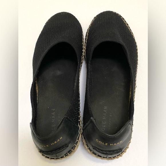 Women’s Cole Haan Pinch Maine Classics Grand OS Black Knit/Jute Espadrilles 8.5B - Picture 5 of 8